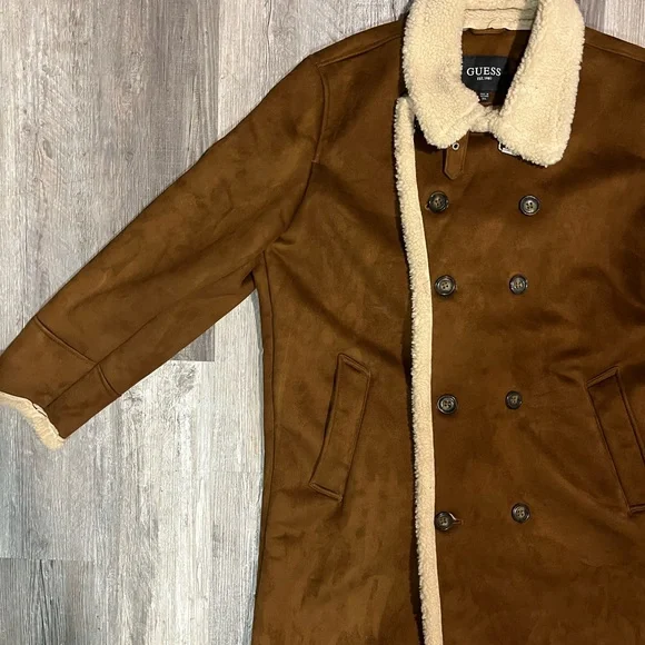 GUESS Men's Brown Winter Coat